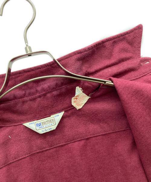 FIVE BROTHER（ファイブブラザー）FIVE BROTHER (ファイブブラザー) シャモアクロスシャツ ボルドー サイズ:Ｌの古着・服飾アイテム
