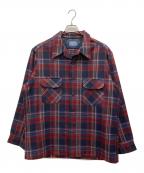 PENDLETONペンドルトン）の古着「70s ボードシャツ」｜ネイビー×レッド