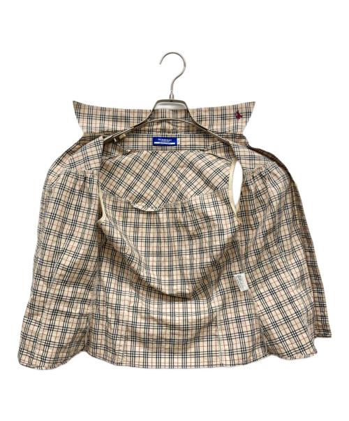 BURBERRY BLUE LABEL（バーバリー ブルー レーベル）BURBERRY BLUE LABEL (バーバリー ブルー レーベル) マイクロノバチェック柄スキッパーノースリーブシャツ ベージュ サイズ:36の古着・服飾アイテム