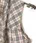 中古・古着 BURBERRY BLUE LABEL (バーバリー ブルー レーベル) マイクロノバチェック柄スキッパーノースリーブシャツ ベージュ サイズ:36：5000円
