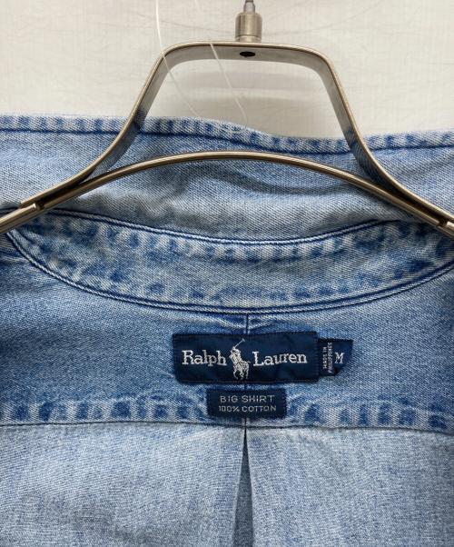POLO RALPH LAUREN（ポロ・ラルフローレン）POLO RALPH LAUREN (ポロ・ラルフローレン) 90s デニムシャツ BIG SHIRT インディゴ サイズ:Mの古着・服飾アイテム