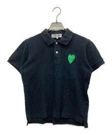 PLAY COMME des GARCONS（プレイコムデギャルソン）の古着「ワンポイントロゴポロシャツ」｜ブラック