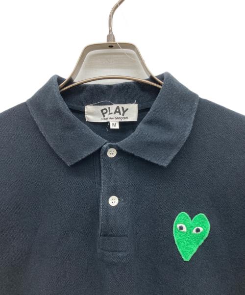 PLAY COMME des GARCONS（プレイコムデギャルソン）PLAY COMME des GARCONS (プレイコムデギャルソン) ワンポイントロゴポロシャツ ブラック サイズ:Mの古着・服飾アイテム
