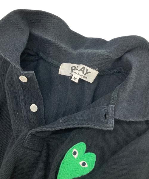 PLAY COMME des GARCONS（プレイコムデギャルソン）PLAY COMME des GARCONS (プレイコムデギャルソン) ワンポイントロゴポロシャツ ブラック サイズ:Mの古着・服飾アイテム