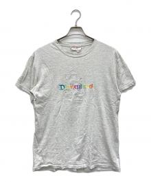 DISNEY（ディズニー）の古着「90s ロゴ刺繍tシャツ」｜グレー