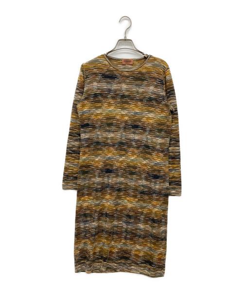 missoni（ミッソーニ）MISSONI (ミッソーニ) ニットワンピース イエロー サイズ:72の古着・服飾アイテム
