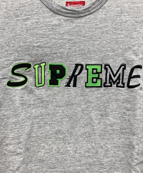 SUPREME（シュプリーム）Supreme (シュプリーム) College Logo S/S TOP グレー サイズ:Mの古着・服飾アイテム