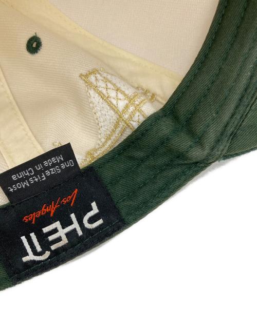 pheit（フェイト）pheit (フェイト) キャップ アイボリー×カーキ サイズ:One sizeの古着・服飾アイテム