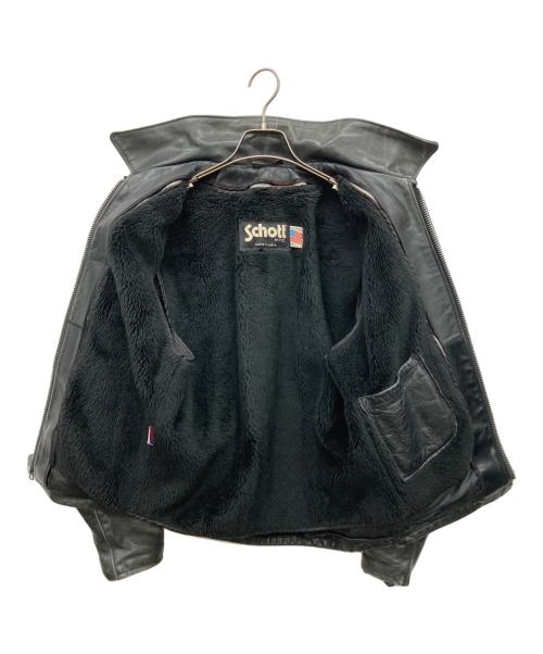 Schott（ショット）Schott (ショット) シングルライダースジャケット ブラック サイズ:36の古着・服飾アイテム