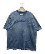 Maison Margielaメゾンマルジェラ）の古着「オーバーサイズ オーバーダイ ロゴTシャツ」｜ネイビー