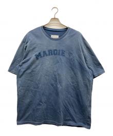 Maison Margiela（メゾンマルジェラ）の古着「オーバーサイズ オーバーダイ ロゴTシャツ」｜ネイビー