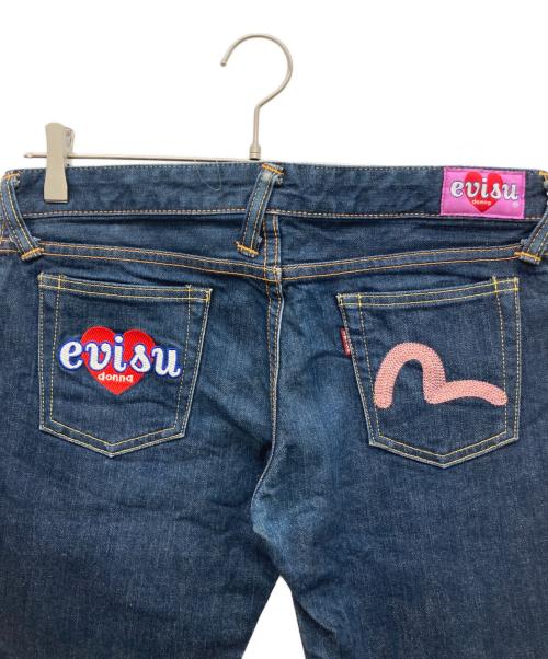 EVISU DONNA（エヴィスドンナ）EVISU DONNA (エヴィスドンナ) HELLO KITTY (ハローキティ) デニムパンツ インディゴ サイズ:28×32の古着・服飾アイテム