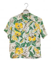 Peters of California（ピーターズ オブ カリフォルニア）の古着「40s アロハシャツ ロングポイント」｜アイボリー×グリーン