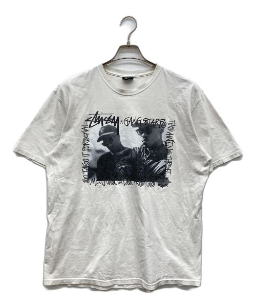 stussy（ステューシー）stussy (ステューシー) プリントTシャツ Gang Starr ホワイト サイズ:Lの古着・服飾アイテム