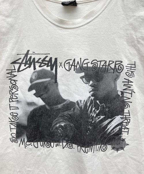 stussy（ステューシー）stussy (ステューシー) プリントTシャツ Gang Starr ホワイト サイズ:Lの古着・服飾アイテム