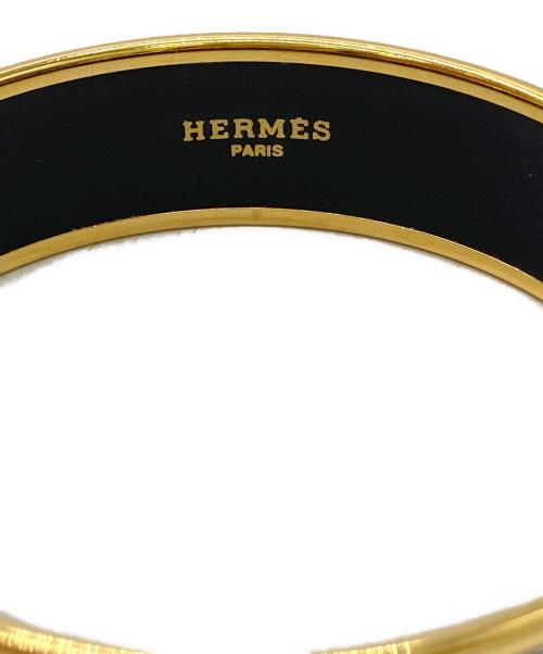HERMES（エルメス）HERMES (エルメス) Enamel Printed Wide Horse Riding Motif Bracelet スカイブルーの古着・服飾アイテム