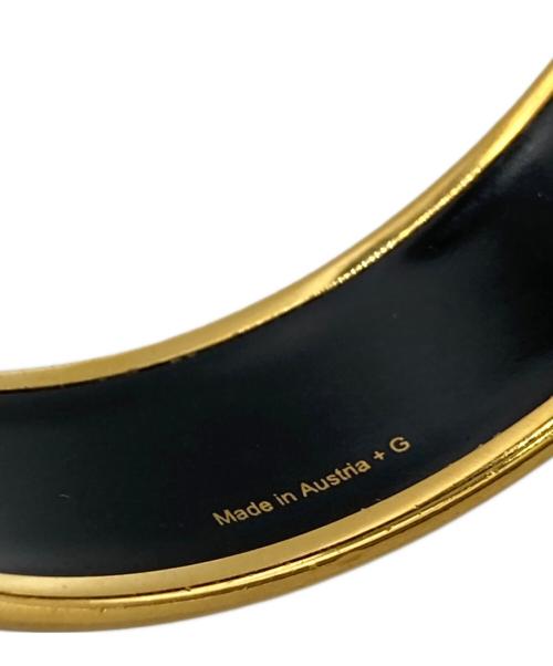 HERMES（エルメス）HERMES (エルメス) Enamel Printed Wide Horse Riding Motif Bracelet スカイブルーの古着・服飾アイテム