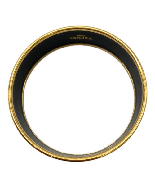 HERMES（エルメス）HERMES (エルメス) Enamel Printed Wide Horse Riding Motif Bracelet スカイブルーの古着・服飾アイテム