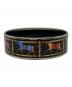 HERMES (エルメス) Enamel Printed Wide Horse Riding Motif Bracelet ブラック：30000円