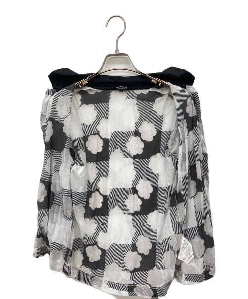 tricot COMME des GARCONS（トリココムデギャルソン）tricot COMME des GARCONS (トリココムデギャルソン) 花柄コットンポリシャツ ホワイト×ブラック サイズ:Sの古着・服飾アイテム