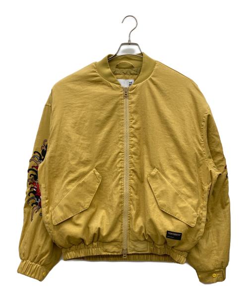 TIGHTBOOTH PRODUCTION（タイトブースプロダクション）TIGHTBOOTH PRODUCTION (タイトブースプロダクション) BRAIN DROPS MA-1 マスタード サイズ:Ｍの古着・服飾アイテム