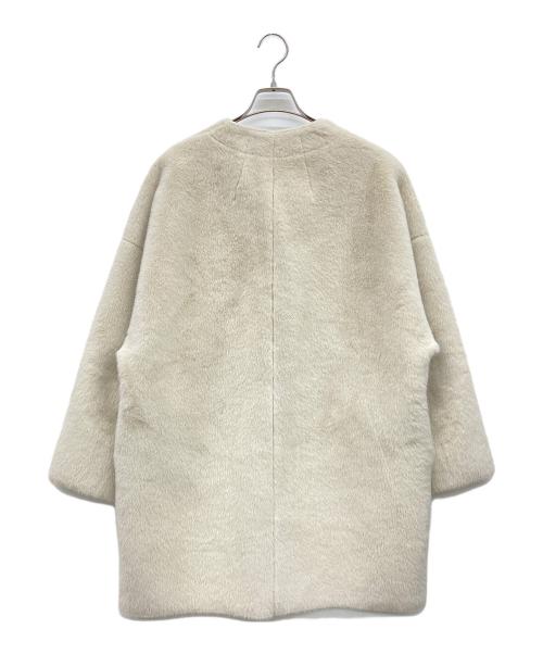 NINE（ナイン）NINE (ナイン) リバーシブルファーコート アイボリー サイズ:Fの古着・服飾アイテム