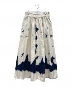 Christian Diorクリスチャン ディオール）の古着「Tie Dye Denim mini skirt」｜アイボリー