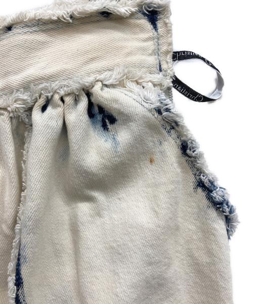 Christian Dior（クリスチャン ディオール）Christian Dior (クリスチャン ディオール) Tie Dye Denim mini skirt アイボリー サイズ:36の古着・服飾アイテム