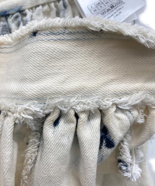 Christian Dior（クリスチャン ディオール）Christian Dior (クリスチャン ディオール) Tie Dye Denim mini skirt アイボリー サイズ:36の古着・服飾アイテム