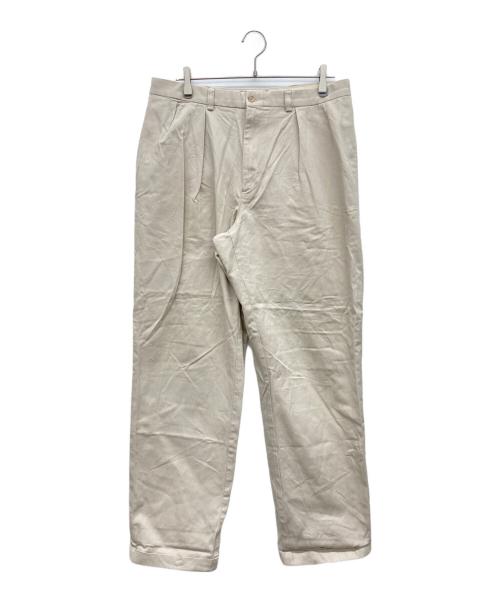 POLO RALPH LAUREN（ポロ・ラルフローレン）POLO RALPH LAUREN (ポロ・ラルフローレン) 90s 2タックコットンパンツ アイボリー サイズ:34×36の古着・服飾アイテム