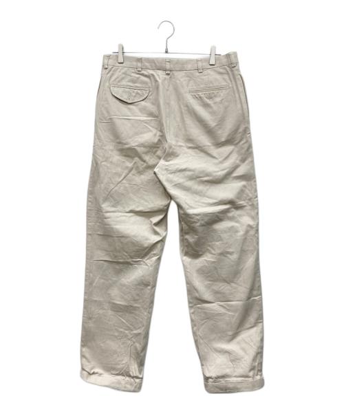 POLO RALPH LAUREN（ポロ・ラルフローレン）POLO RALPH LAUREN (ポロ・ラルフローレン) 90s 2タックコットンパンツ アイボリー サイズ:34×36の古着・服飾アイテム