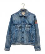 POLO RALPH LAURENポロ・ラルフローレン）の古着「FLAG DENIM TRUCKER JACKET」｜インディゴ
