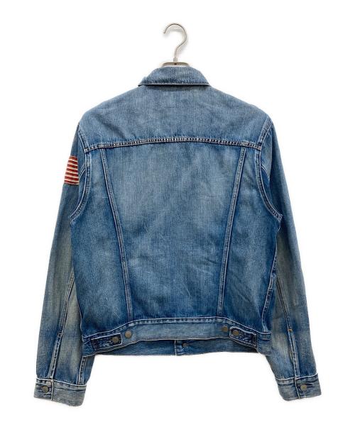 POLO RALPH LAUREN（ポロ・ラルフローレン）POLO RALPH LAUREN (ポロ・ラルフローレン) FLAG DENIM TRUCKER JACKET インディゴ サイズ:Mの古着・服飾アイテム