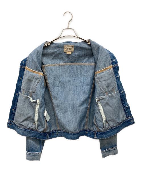 POLO RALPH LAUREN（ポロ・ラルフローレン）POLO RALPH LAUREN (ポロ・ラルフローレン) FLAG DENIM TRUCKER JACKET インディゴ サイズ:Mの古着・服飾アイテム