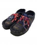 CLARKS×nicholas daleyクラークス×ニコラス デイリー）の古着「チェック柄ワラビーシューズ」｜ネイビー