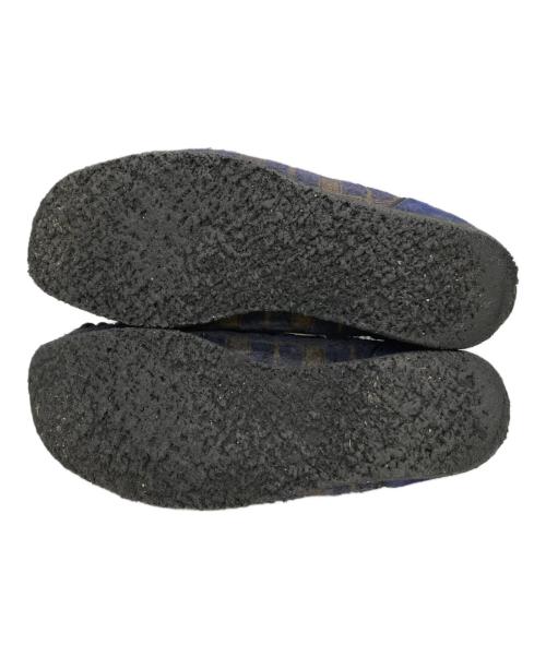 CLARKS（クラークス）CLARKS (クラークス) nicholas daley (ニコラス デイリー) チェック柄ワラビーシューズ ネイビー サイズ:UK 4Gの古着・服飾アイテム