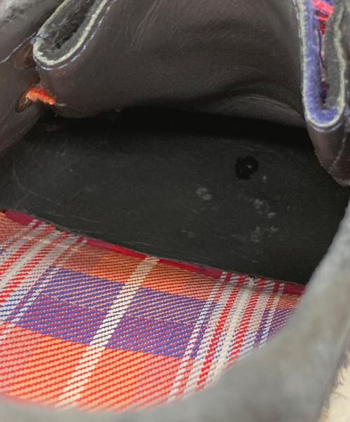 CLARKS（クラークス）CLARKS (クラークス) nicholas daley (ニコラス デイリー) チェック柄ワラビーシューズ ネイビー サイズ:UK 4Gの古着・服飾アイテム