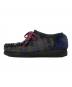 CLARKS (クラークス) nicholas daley (ニコラス デイリー) チェック柄ワラビーシューズ ネイビー サイズ:UK 4G：10000円