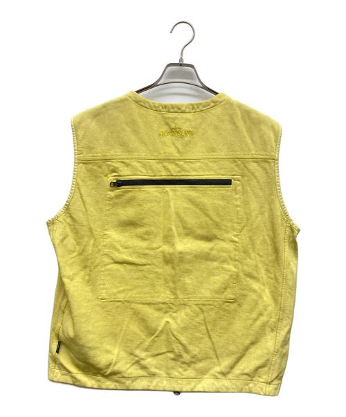 STONE ISLAND（ストーンアイランド）STONE ISLAND (ストーンアイランド) スウェット切替ベスト イエロー サイズ:Lの古着・服飾アイテム