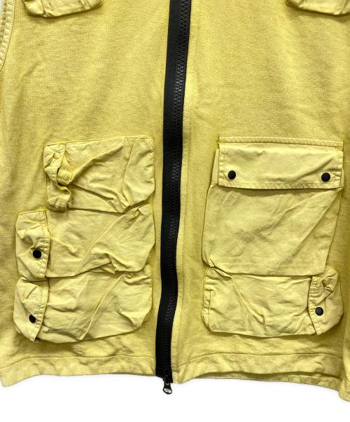 STONE ISLAND（ストーンアイランド）STONE ISLAND (ストーンアイランド) スウェット切替ベスト イエロー サイズ:Lの古着・服飾アイテム