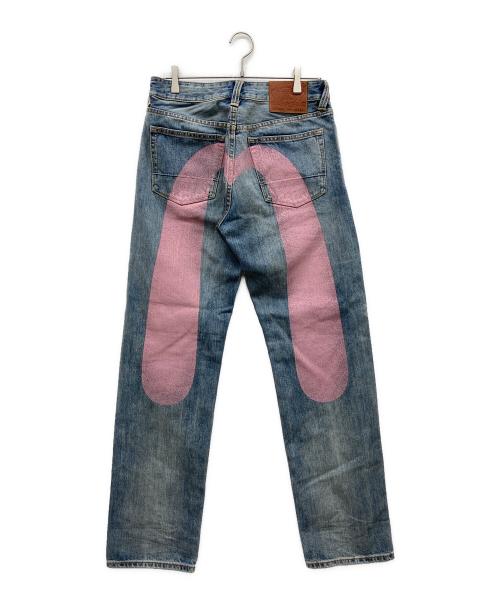 EVISU（エヴィス）EVISU (エヴィス) ダイコックプリント バギーフィットジーンズ インディゴ サイズ:W30×L34（76cm)の古着・服飾アイテム