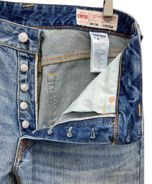 EVISU（エヴィス）EVISU (エヴィス) ダイコックプリント バギーフィットジーンズ インディゴ サイズ:W30×L34（76cm)の古着・服飾アイテム