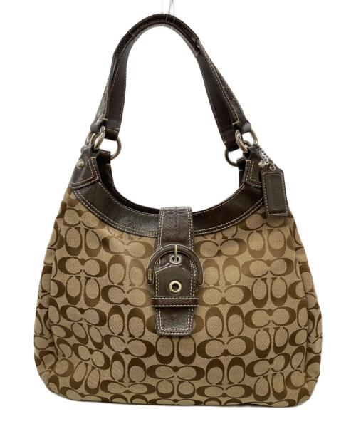 COACH（コーチ）COACH (コーチ) ハンドバッグ シグネチャー ベージュの古着・服飾アイテム