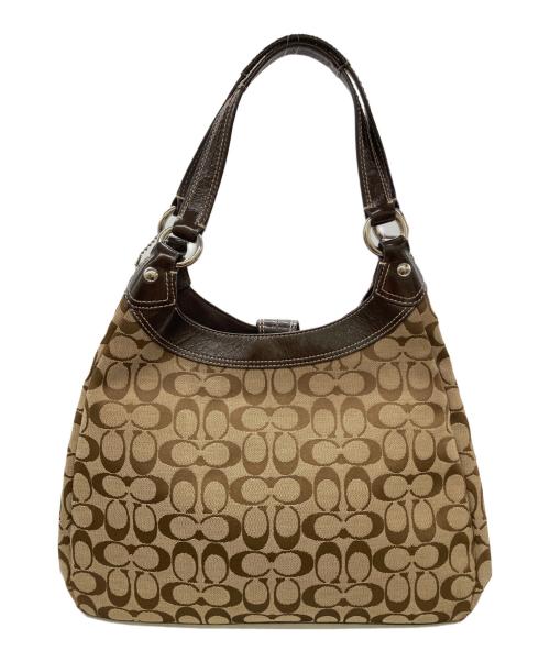 COACH（コーチ）COACH (コーチ) ハンドバッグ シグネチャー ベージュの古着・服飾アイテム