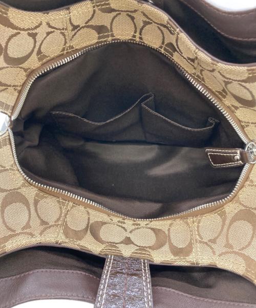 COACH（コーチ）COACH (コーチ) ハンドバッグ シグネチャー ベージュの古着・服飾アイテム