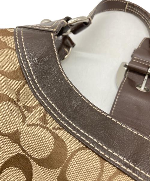 COACH（コーチ）COACH (コーチ) ハンドバッグ シグネチャー ベージュの古着・服飾アイテム
