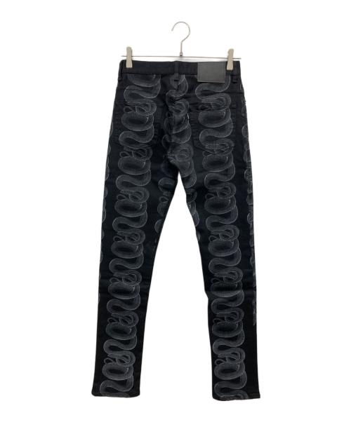 Hysteric Glamour（ヒステリックグラマー）Hysteric Glamour (ヒステリックグラマー) SNAKE LOOP柄スキニーパンツ ブラック サイズ:26の古着・服飾アイテム