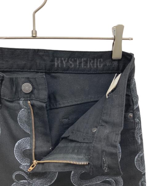 Hysteric Glamour（ヒステリックグラマー）Hysteric Glamour (ヒステリックグラマー) SNAKE LOOP柄スキニーパンツ ブラック サイズ:26の古着・服飾アイテム