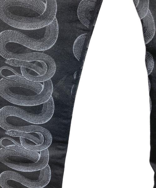 Hysteric Glamour（ヒステリックグラマー）Hysteric Glamour (ヒステリックグラマー) SNAKE LOOP柄スキニーパンツ ブラック サイズ:26の古着・服飾アイテム