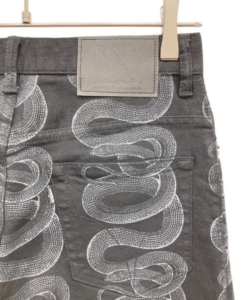 Hysteric Glamour（ヒステリックグラマー）Hysteric Glamour (ヒステリックグラマー) SNAKE LOOP柄スキニーパンツ ブラック サイズ:26の古着・服飾アイテム